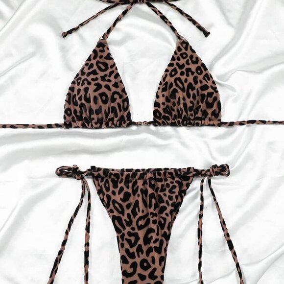 Women Bikini Set Sexy Thong Swimsuit Cheeky Two Piece Bathing Swimwear - Picture 4 of 5